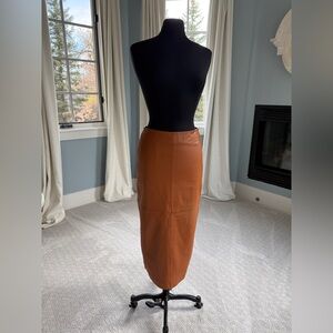 Chic Tan Pencil Skirt